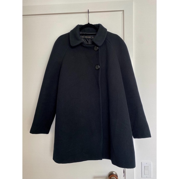 Zara Jackets & Blazers - Zara XL Black Peacoat